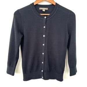 Tommy Bahama cardigan, crew neckline, 3/4 length sleeves, button front, cotton